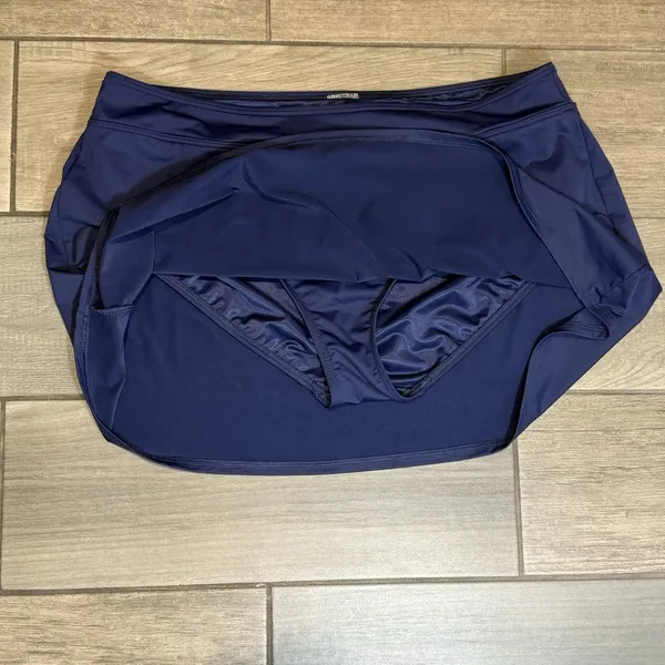 Lands' End Women's Swimsuit Sz 18 Swim Skirt Bottoms Navy Blue - Image 3