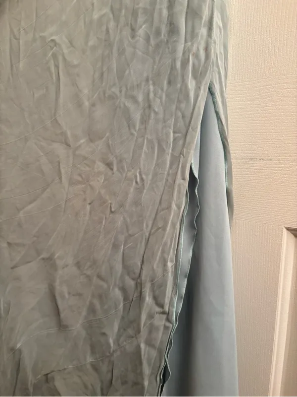Y2K Sage Green Maxi Dress with V-Neck - Image 5