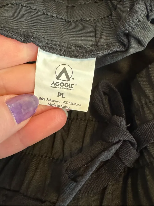 Agogie +40‎ Wearable Resistance Leggings Size PL petite large Black Training - Image 2