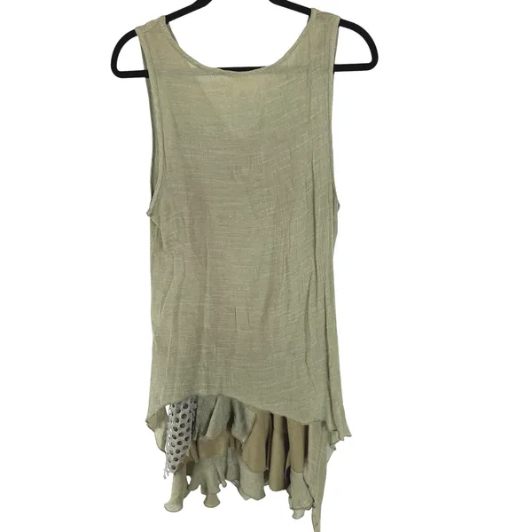 Bohemian Forest Fairy Dress Layered Green Hippie Festival Herbalist Witchy - Image 3