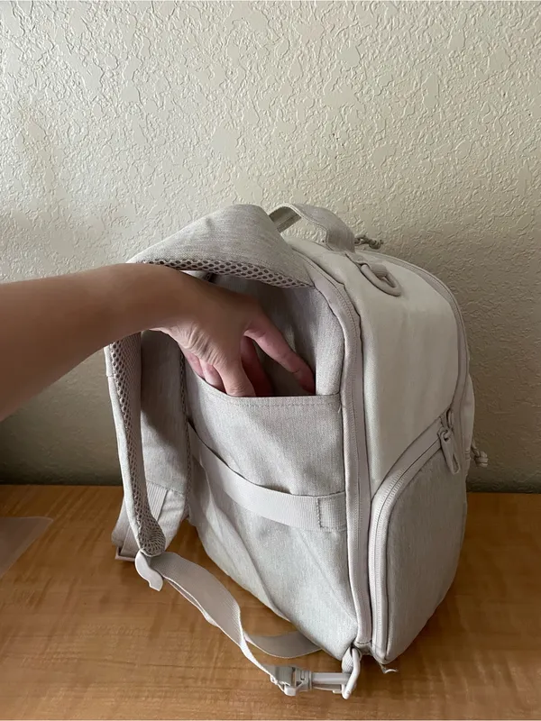 Bagsmart 2 in 1 Small Camera Backpack for DSLR Photography Traveling Trip Beige - Image 6