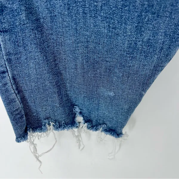 Levi’s Premium Wedgie Skinny Jeans 18W High Rise Distressed Raw Hem Blue - Image 6