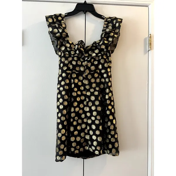 For Love & Lemons Lottie Ruffle Mini Dress Polka Dot size XS New - Image 9