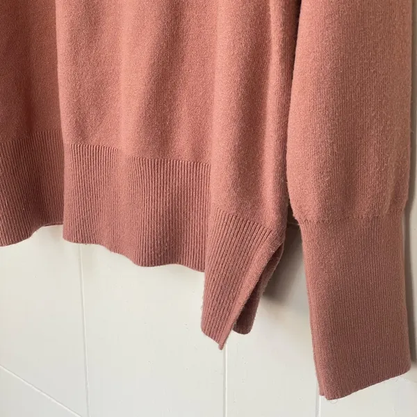 Abercrombie & Fitch Dark Rose Soft A&F Collection 1/4 Zip Sweater ~ Size S - Image 4