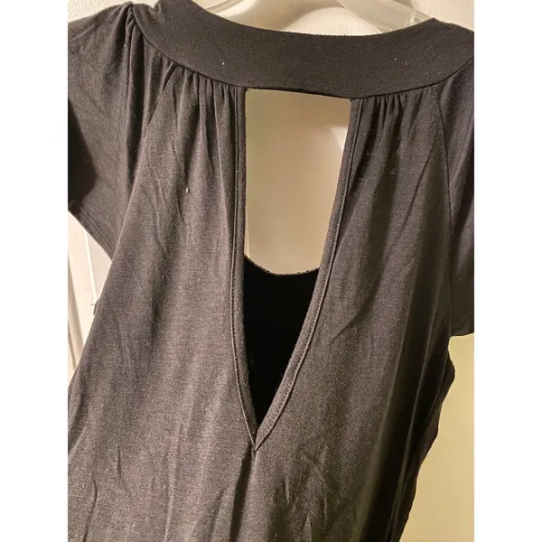 Black Sequin u neck top Size L Y2K Size L - Image 5