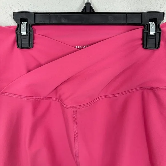 Peloton High Waisted Biker‎ Shorts Pink Size M Workout Athletic Spinning Cycling - Image 4