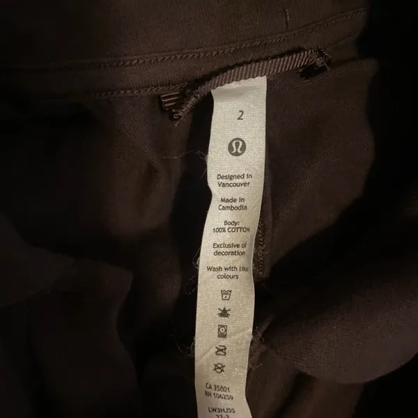 Lululemon Heavyweight Cotton Short-Sleeve Polo Shirt T-Shirt in Espresso - Image 3