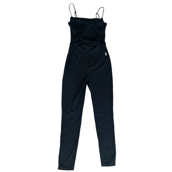 Free People Movement Women’s Lace Me Up Black Lace Twist Front Leotard Jumpsuit - Image 2