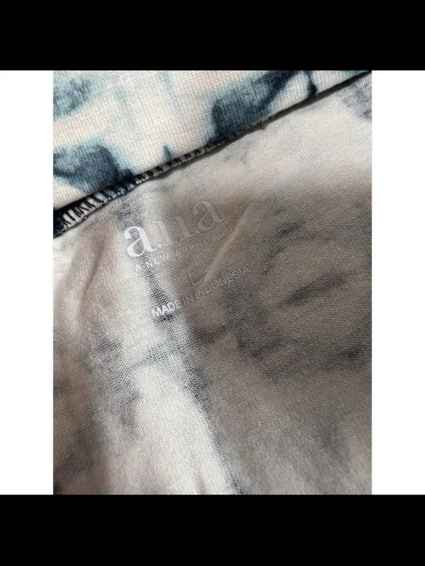 Ana‎ large Maxi Tie-Dye Geometric Print Skirt - Navy/White - Image 2