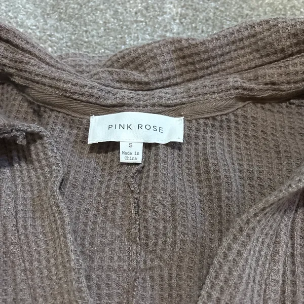 Brown Knitted Collared Sweater - Image 2