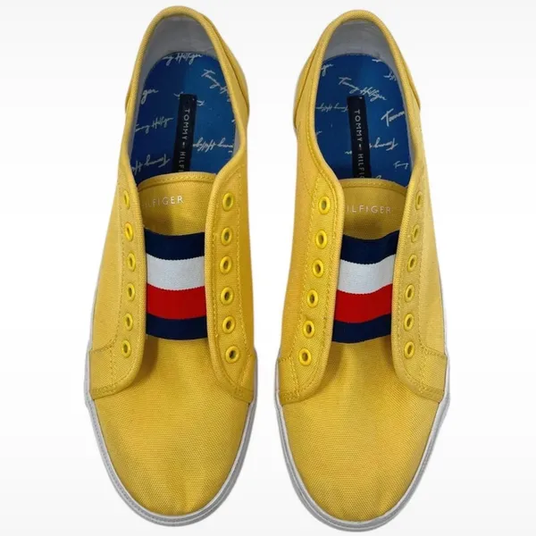 Tommy Hilfiger “Anni” Yellow Slip-On Sneaker Women’s Size 10M Preppy Designer - Image 3