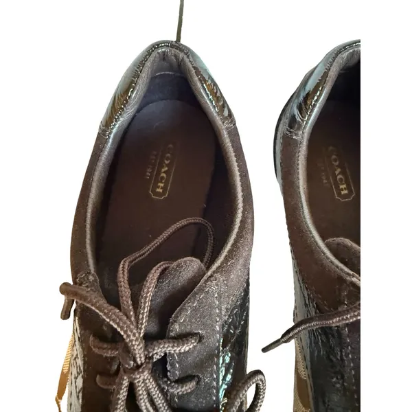 COACH Shoes Womens Size 10 Kodie Brown Signature C Logo Low Top Sneaker Comfort - Image 8
