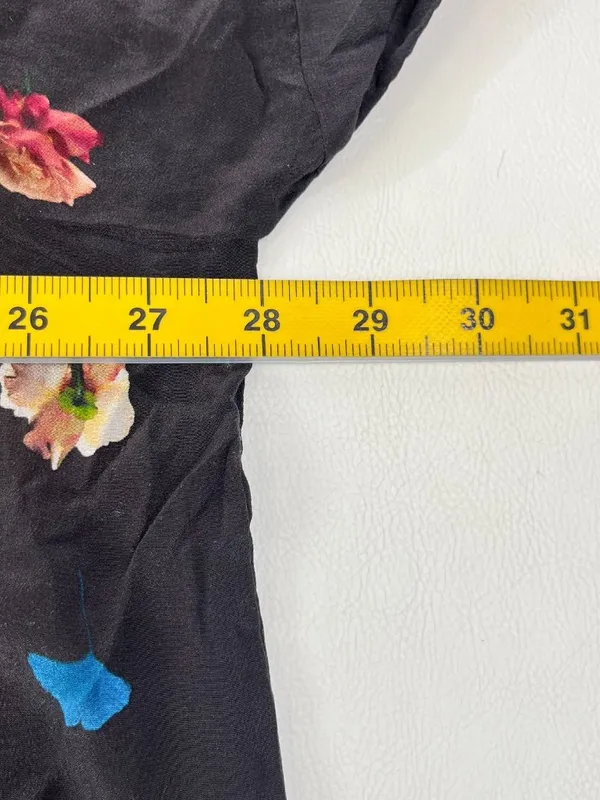 NWOT Johnny Was Biya Silk Embroidered Floral Boho Shirt Blouse Black Sz L - Image 10