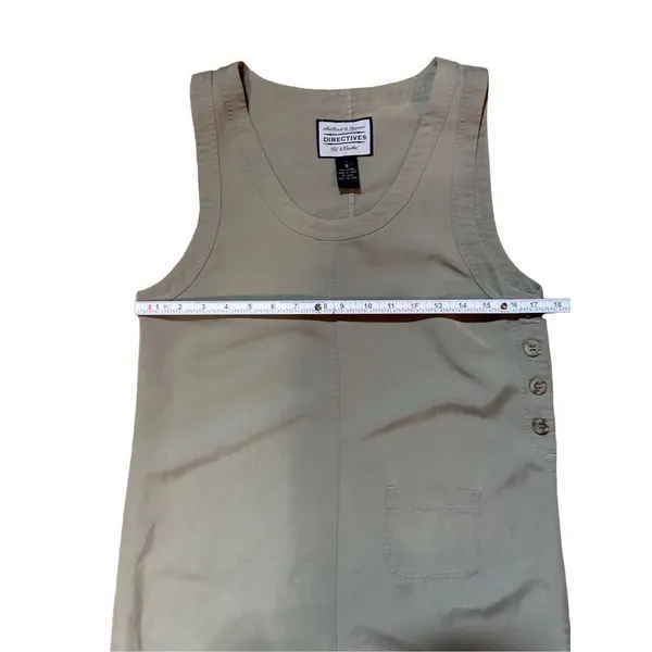 Vintage Directives Olive‎ green sleeveless maxi dress lyocell sz S - Image 6