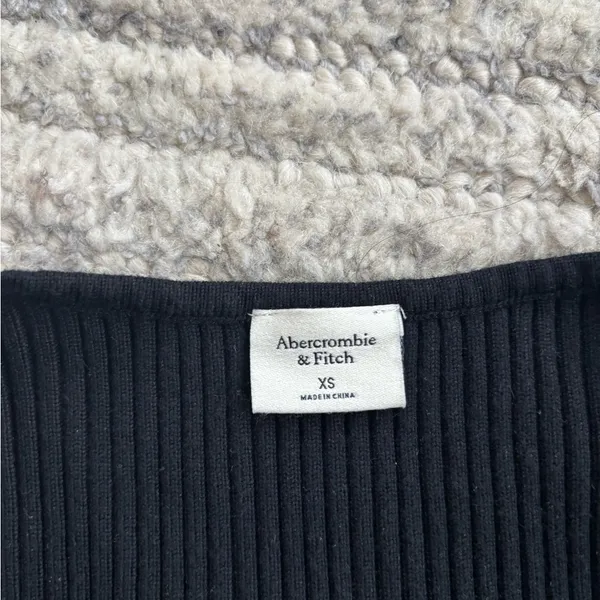 Abercrombie and Fits square neck long sleeve black bodysuit - Image 3