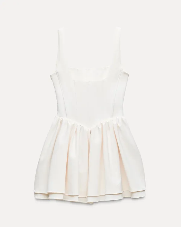 dress mini corset inspired ruffled balloon bodycon summer cocktail wedding - Image 9