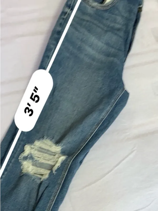 aerie Distressed Blue Boyfriend Jeans - Image 4