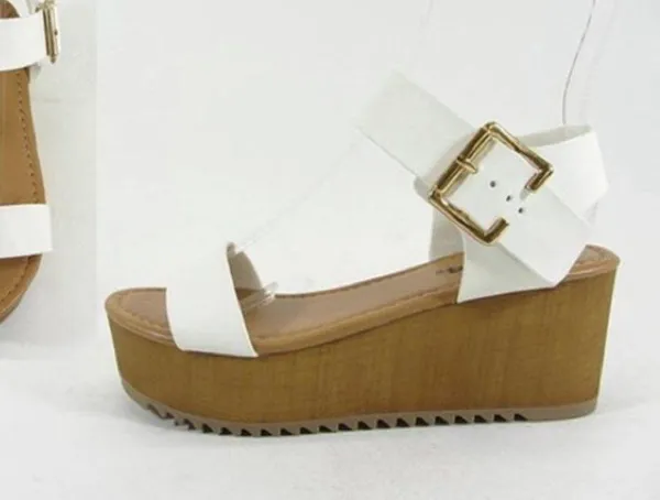Soda White Platform Wedge - Image 3