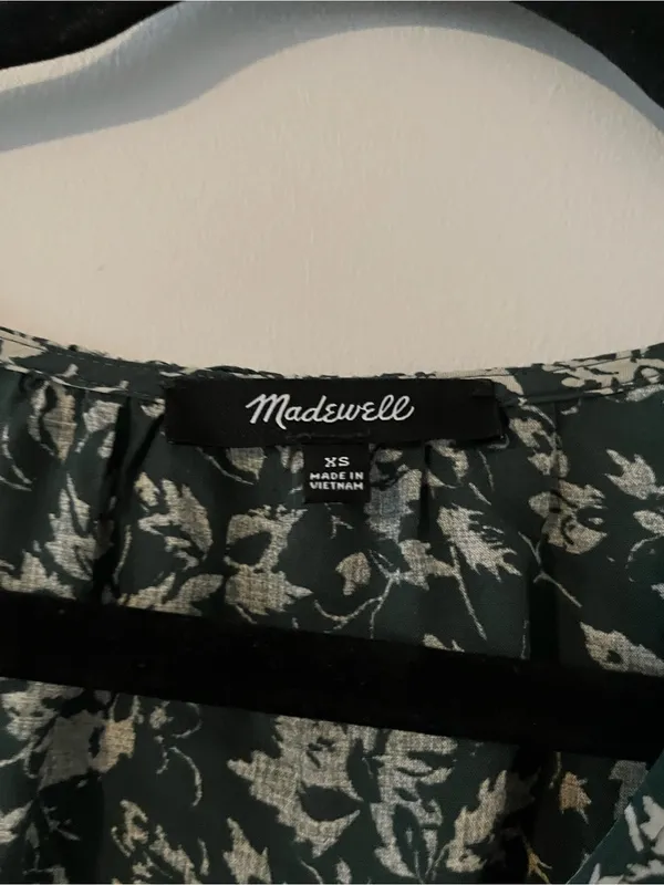 Madewell Floral Puff Sleeve Mini Dress XS Cottagecore Prairie Fall Romantic - Image 2