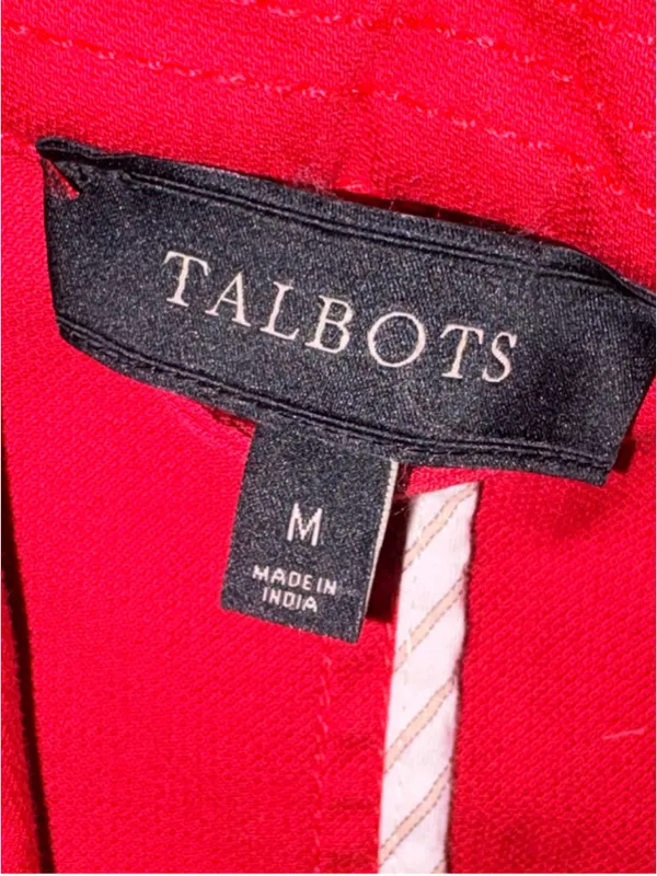 Talbots Red Cotton Twill Utility Field Jacket, Size M (21” PTP) - Image 12