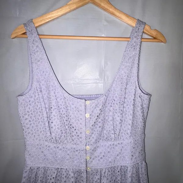 J.Crew Lavender Eyelet Button Front Midi Dress Womens 2 Event Sleeveless NWT - Image 3