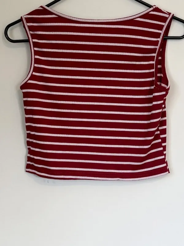 NWT Cupshe Red Striped 3-Piece Pajama Set - Size: Medium - Image 6