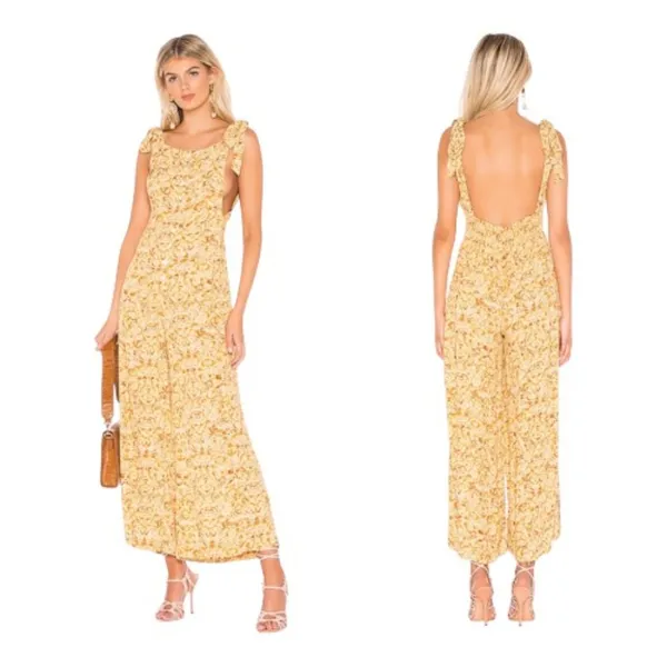 Free People Sugar Sands Wide Leg Jumpsuit In Honey - Image 2