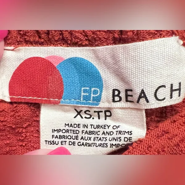 Free People‎ Beach Don't Kill My Vibe Bronzer Brown Halterneck Bandeau Top XS - Image 12