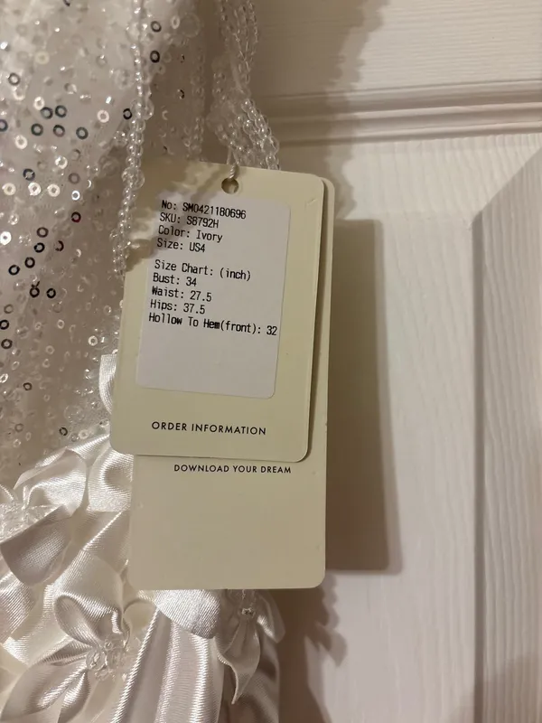 Stacees white mini dress Size 4 - Image 4