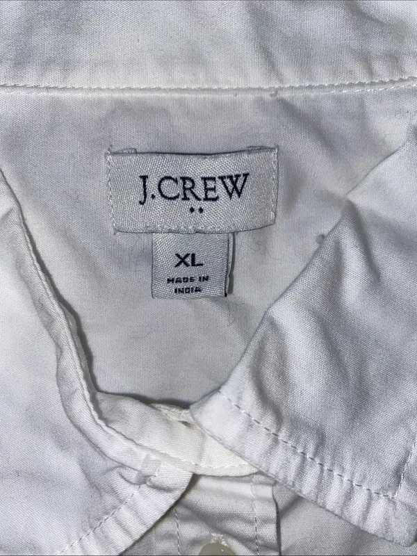 J. Crew White Sleeveless Button-Down Cotton Shirt - Image 2
