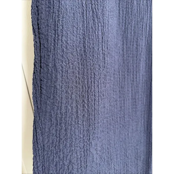 Analogy Textured‎ Crinkle Crop Pants Womens Size XL Navy Blue Lagenlook Clean - Image 3