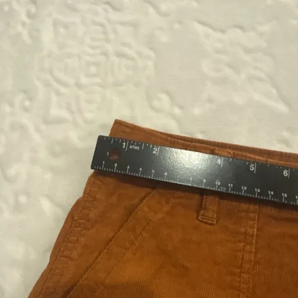 Old Navy Skirt Women 12 Brown Corduroy Cotton Stretch Zip - Image 6