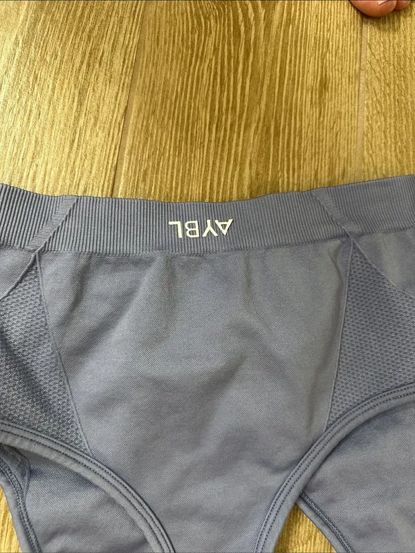 AYBL Racerback Sports Bra in Dusty Lavender Blue - Image 3