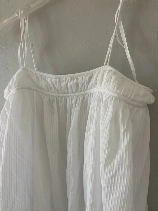 AYR easy breezy dress size small white cotton boho midi dress - Image 7