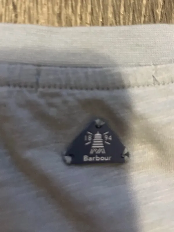 Barbour Pier Top Womens Size 4 Light Blue Cotton Short Sleeve Preppy Classic - Image 9