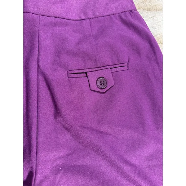 Nobody's Child Purple Womens Trousers Pants Sz 4 Wide Leg High Rise - Image 6