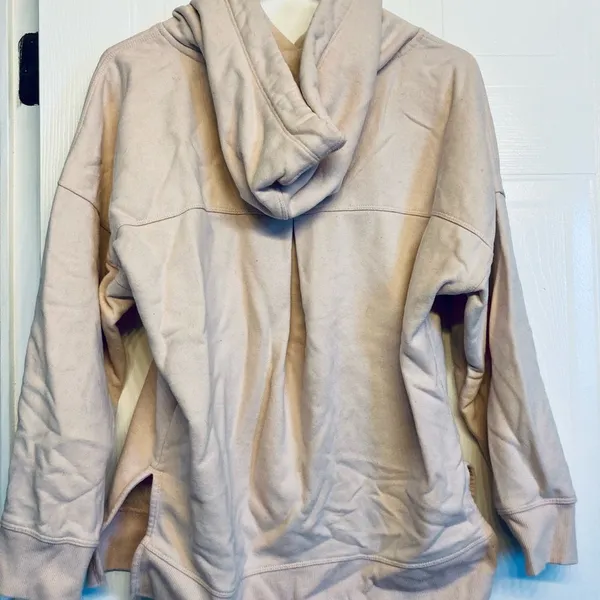 CALVIN KLEIN Fleece Pullover Hoodie Light Pink Women Size Small Cozy‎ Warm - Image 2