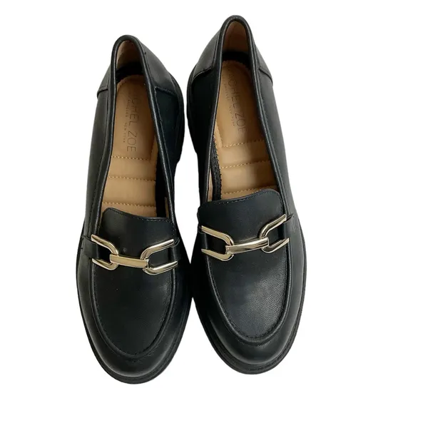 Rachel Zoe‎ Mila Loafer Shoes Size 6.5 Women’s Black/Gold - Image 3
