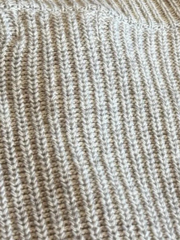 L.L. Bean Zip-Down Cardigan Sweater Ribbed Stretch Light Grey Size Large Women's - Image 8