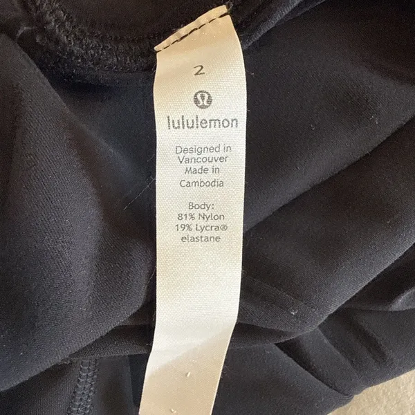 lululemon navy Black leggings Size 2 With Banded Bottom - Image 13