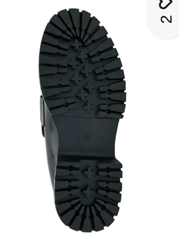 Madden Girl Heaathr Patent Lug Sole Loafers Womens Shoes Size 8 Black Platform - Image 5