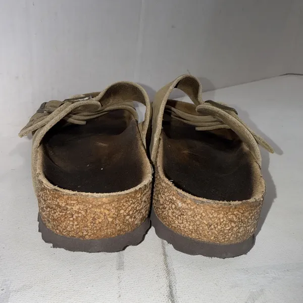 Birkenstock Franca Tan Leather Crisscross Strappy Slides Sandals Size EU 38 N - Image 4