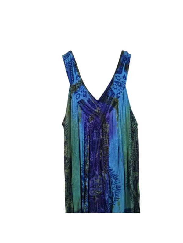 Women's Blue and Multi Dress - Image 2