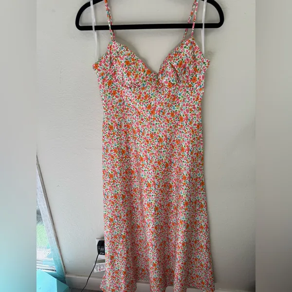 Princess Polly Floral Maxi Slip Dress Summer Vacation Resort Beach Size - Image 2