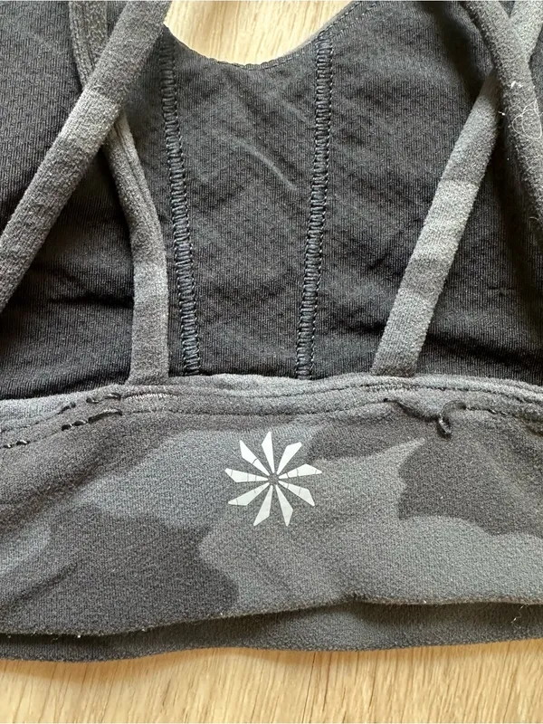 Athleta Black Camo Strappy Sports Bra - Image 3