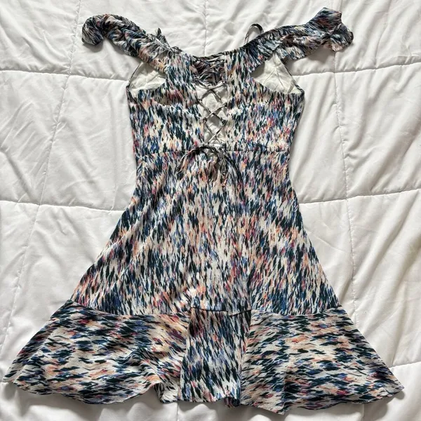 Olivaceous Mini Dress Womens Size Medium‎ Ruffle Bohemian Milkmaid Coquette - Image 11