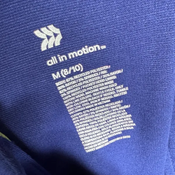 💙All In Motion Women’s Hooded Full-Zip Jacket💙 ~Size Medium - Image 5