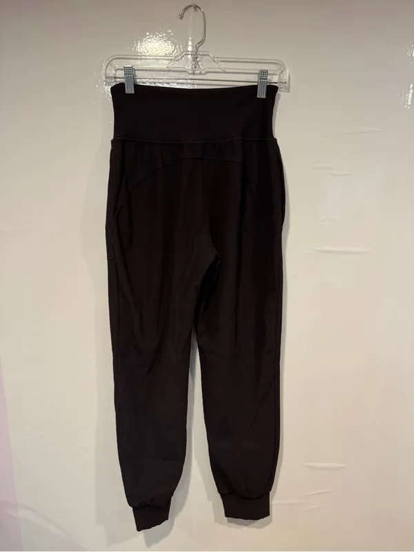 High Waist Black Athleta Salutation‎ Ribbed Jogger Pants - Image 3