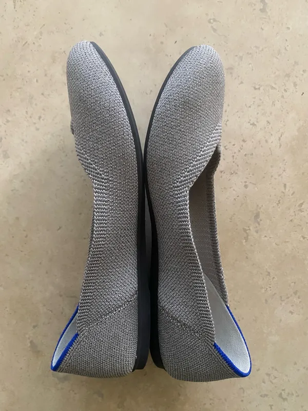Rothy's Women's Rounded Grey Silver Glitter Flats - Image 2