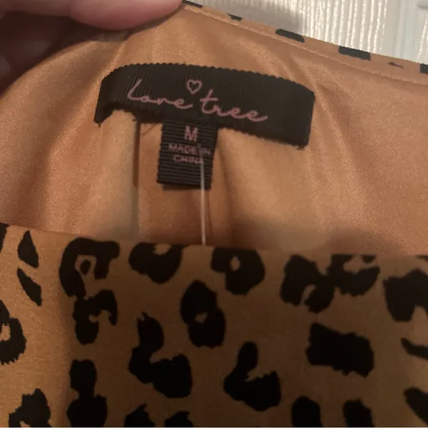 Love Tree Brown Leopard Print Mini Tank Dress - Image 3